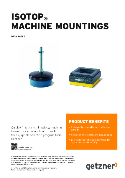 Data sheet Isotop Machine Mountings EN