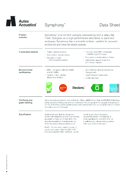 Symphony Datasheet