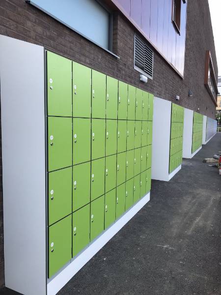 Outdoor Lockers at Wren Community Hub, Enfield | Helmsman | NBS Source