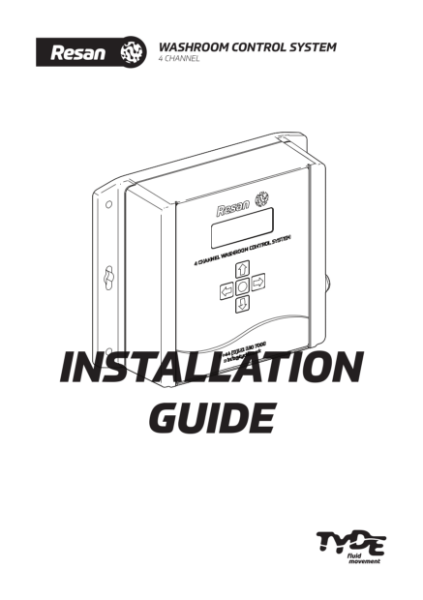 4 Channel Washroom Control Installation Instructions