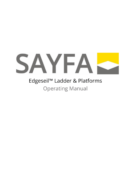 Operating Manual- EdgeSeil Davit Ladder & Platform