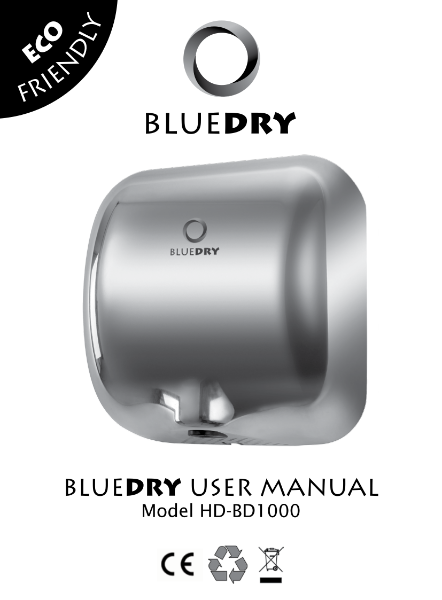 BlueDry Eco (HD-BD1000) User Manual
