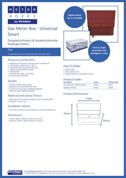 Gas Meter Box - Universal Smart