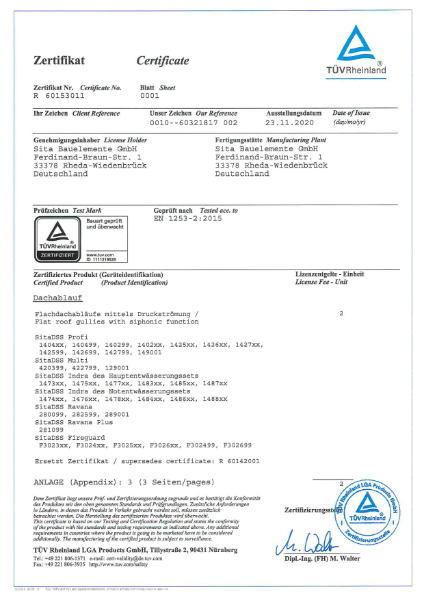 LGA Certification - EN 1253-2:2015