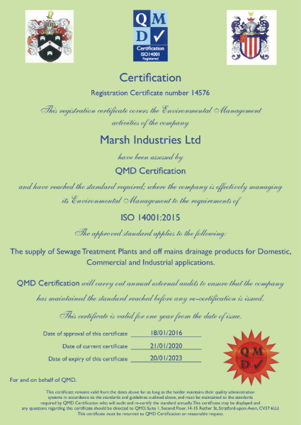 ISO14001 Certificate