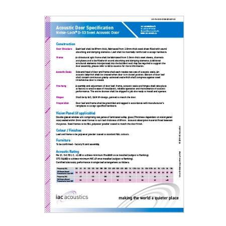 Noise Lock D 53 Datasheet