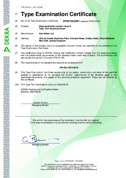 Type Examination Certificate