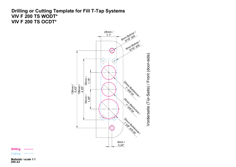 BRITA VIVREAU Fill T-Tap - Drilling Template (OCDT)