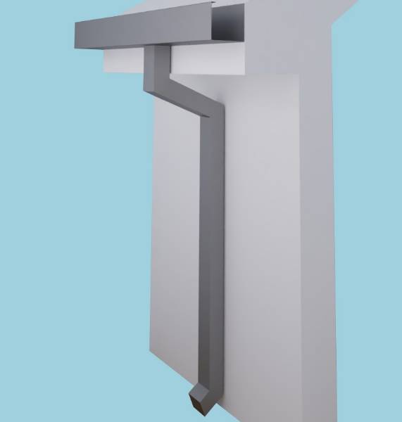 Aluminium Rainwater Pipe: Square Contemporary