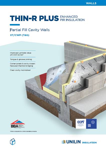 Thin-R Plus XT/CWP Partial fill cavity wall