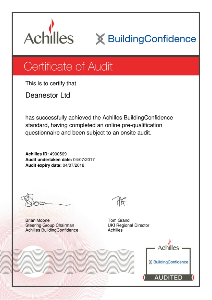 Achilles Building Confidence Certificate