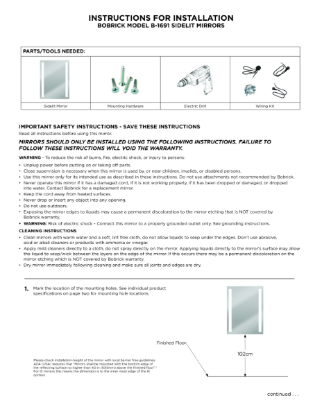 Installation Instructions B-1691