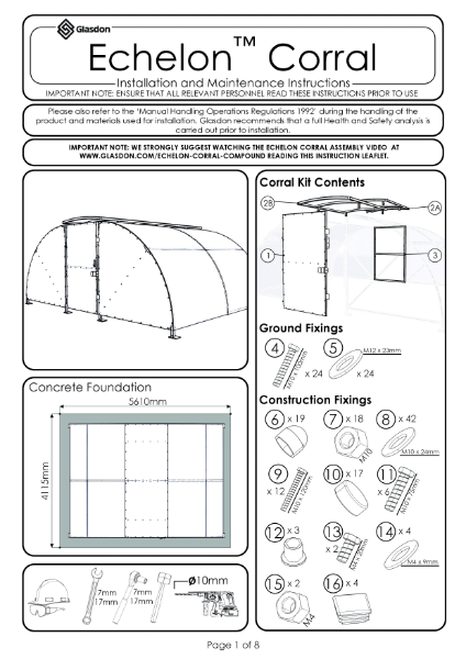 A4 - 12B112-28 Issue 01 - Echelon Corral Installation