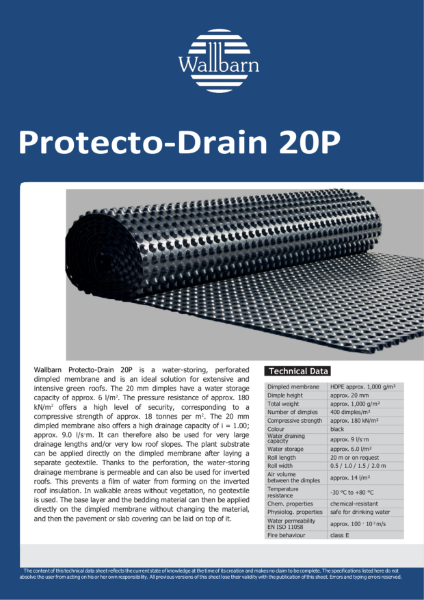 Datasheet - Protecto-drain 20P