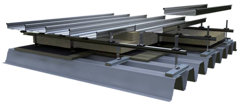 BEMO Aluminium Standing Seam Roofing - Combi-Bar Structural Deck System