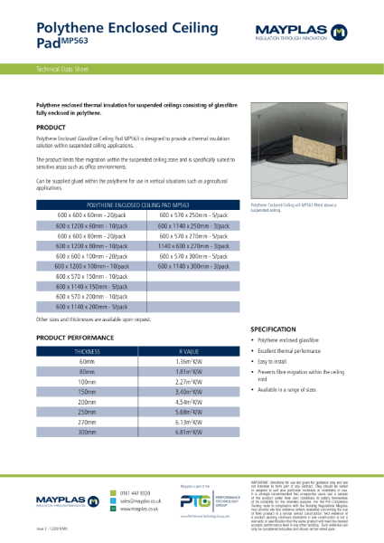 MP563 - THERMAL CEILING PADS