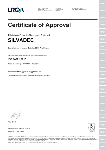 Silvadec ISO 14001