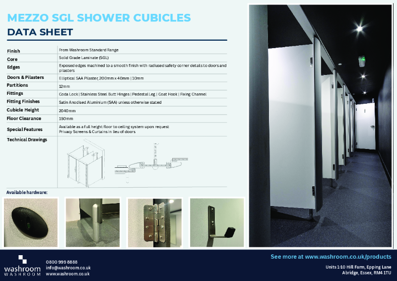 Mezzo SGL Shower Cubicles