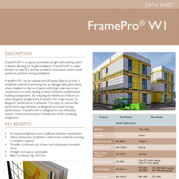 FramePro-W1 Data Sheet