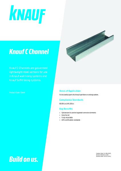 Knauf C Channel Data Sheet