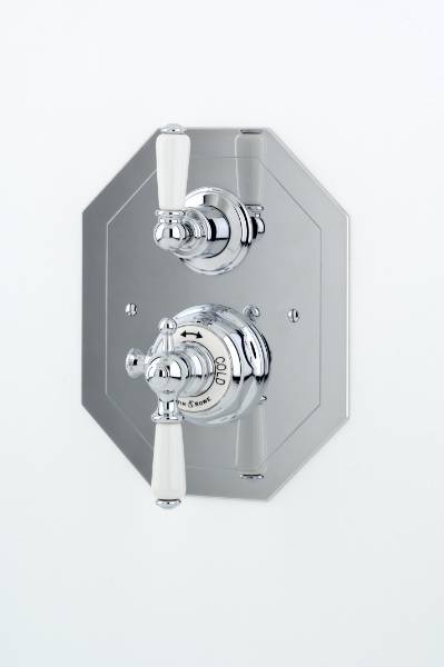 Traditional Concealed Thermostatic Shower Mixer With Lever Handles - Thermostatic Shower Mixer