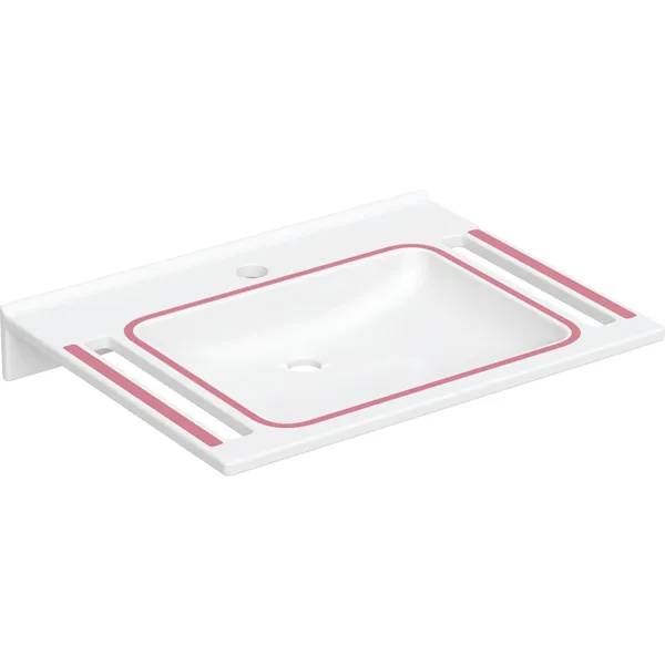 Geberit Publica Washbasin, Square Design, with Cut-Outs, Barrier-Free,  Dementia-Sensitive - Washbasin