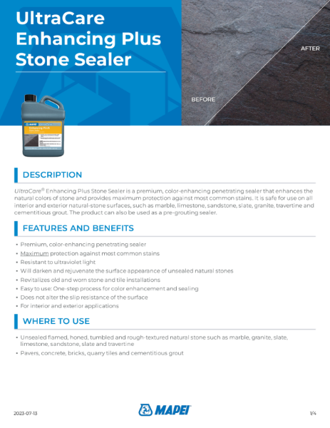 UltraCare Enhancing Plus Stone Sealer