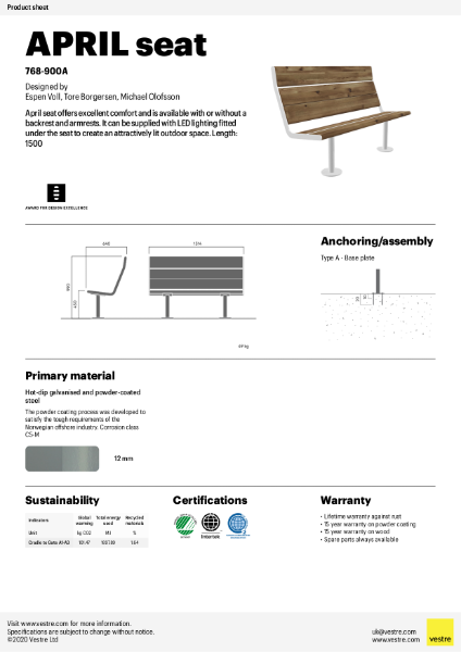 APRIL Seat - 768-900A