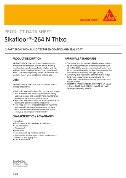 Product Data Sheet - Sikafloor 264N Thixo