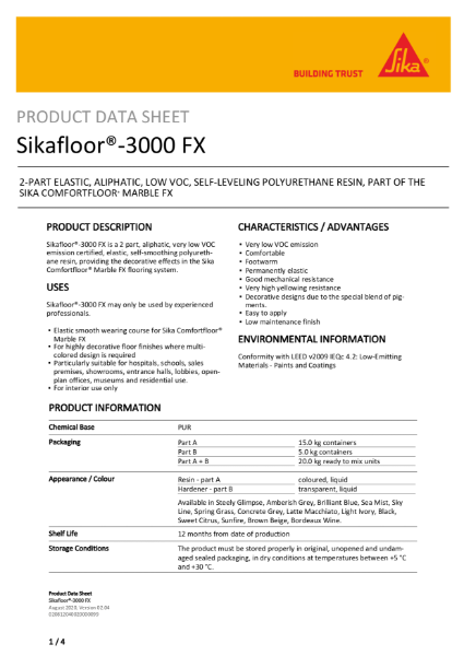 Product Data Sheet - Sikafloor 3000 FX