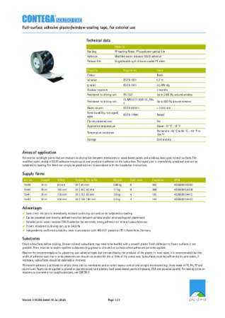 Contega Solido Exo Technical Datasheet