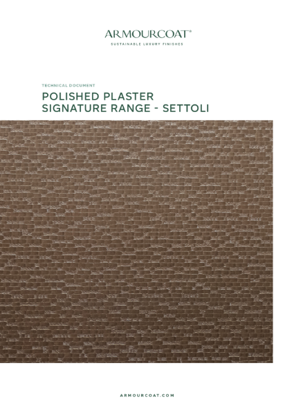 Armourcoat Polished Plaster Settoli - Technical Document