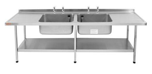 Catering Sink - Midi Double Bowl (Double Drainer)
