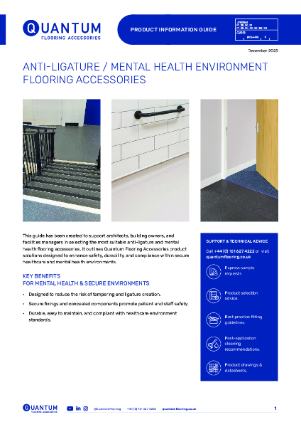 Anti-Ligature Flooring Accessories for Mental Health & Secure Environments