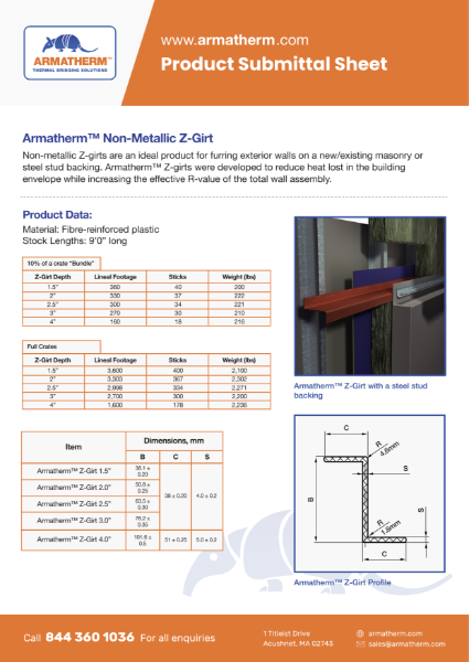 ARMATHERM™ Z Girt