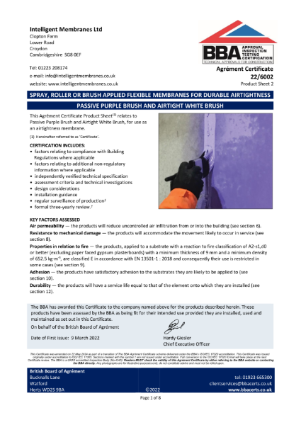 BBA Cert - Passive Purple ^M Airtight White Brush