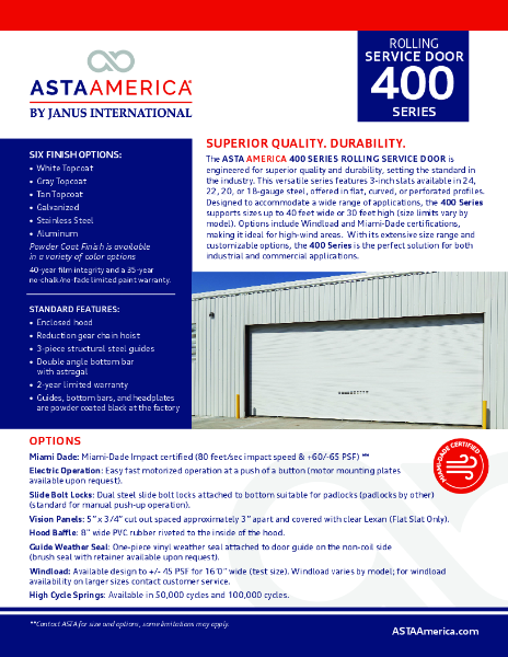Series 400 Product Brochure