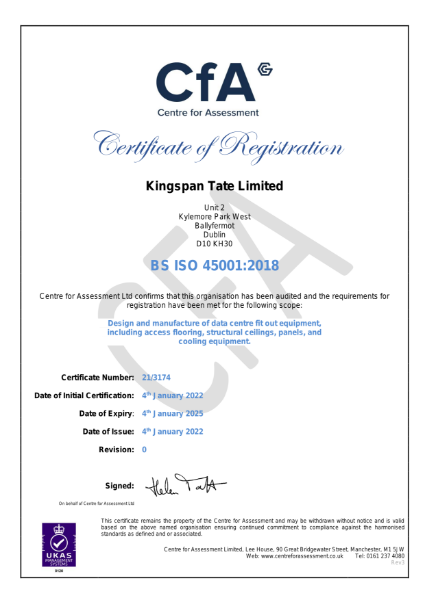 H&S - Design & Manufacture of Data Centre Fit Out Equipment 