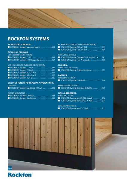 Rockfon Acoustic Ceiling and Walls Catalogue - Part 4 Ceiling and Grid Systems