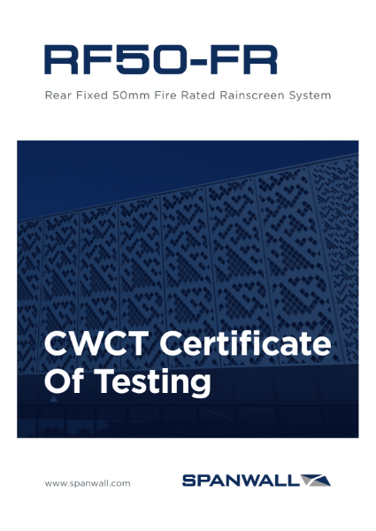 RF50-FR Rainscreen Cladding System CWCT Test