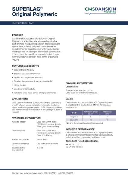 Superlag Original Polymeric - Technical Data Sheet