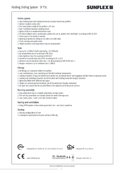 IDSystems - Technical Documents - Timber-Clad Alumnium Bifold Doors - SF75c