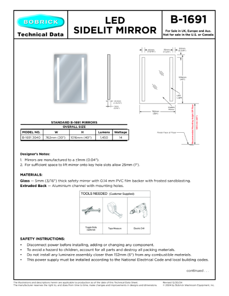 Technical Data Sheet B-1691