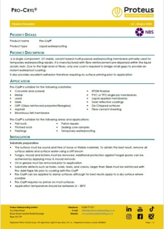 Product Data Sheet - Pro-Cryl®