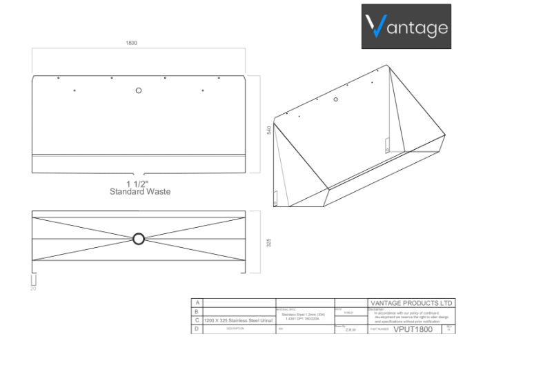 Drawing - VPUT1800 3D