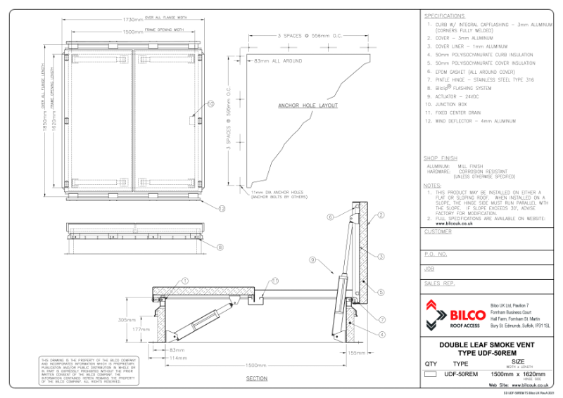 SUBMITTAL DRAWINGS UDF-50REM