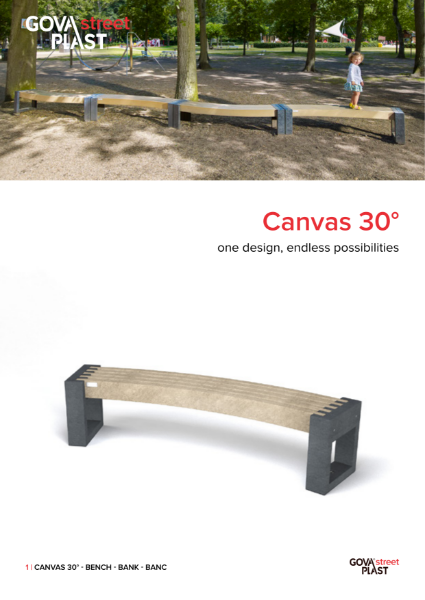 Canvas 30° Curved Bench Data Sheet