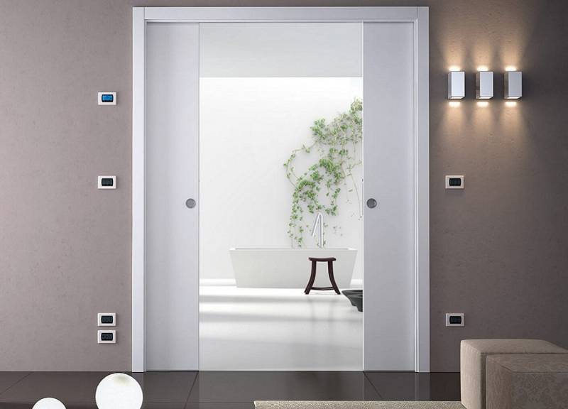 Classic Double Wiring-Ready Pocket Door System - Double Pocket Doors with Wiring Channel
