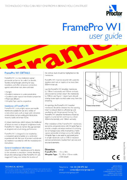 FramePro-W1 Installation Guide