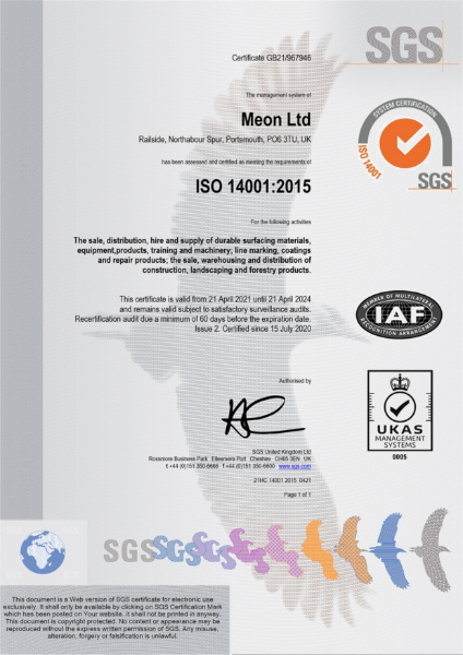 ISO 14001 Certificate